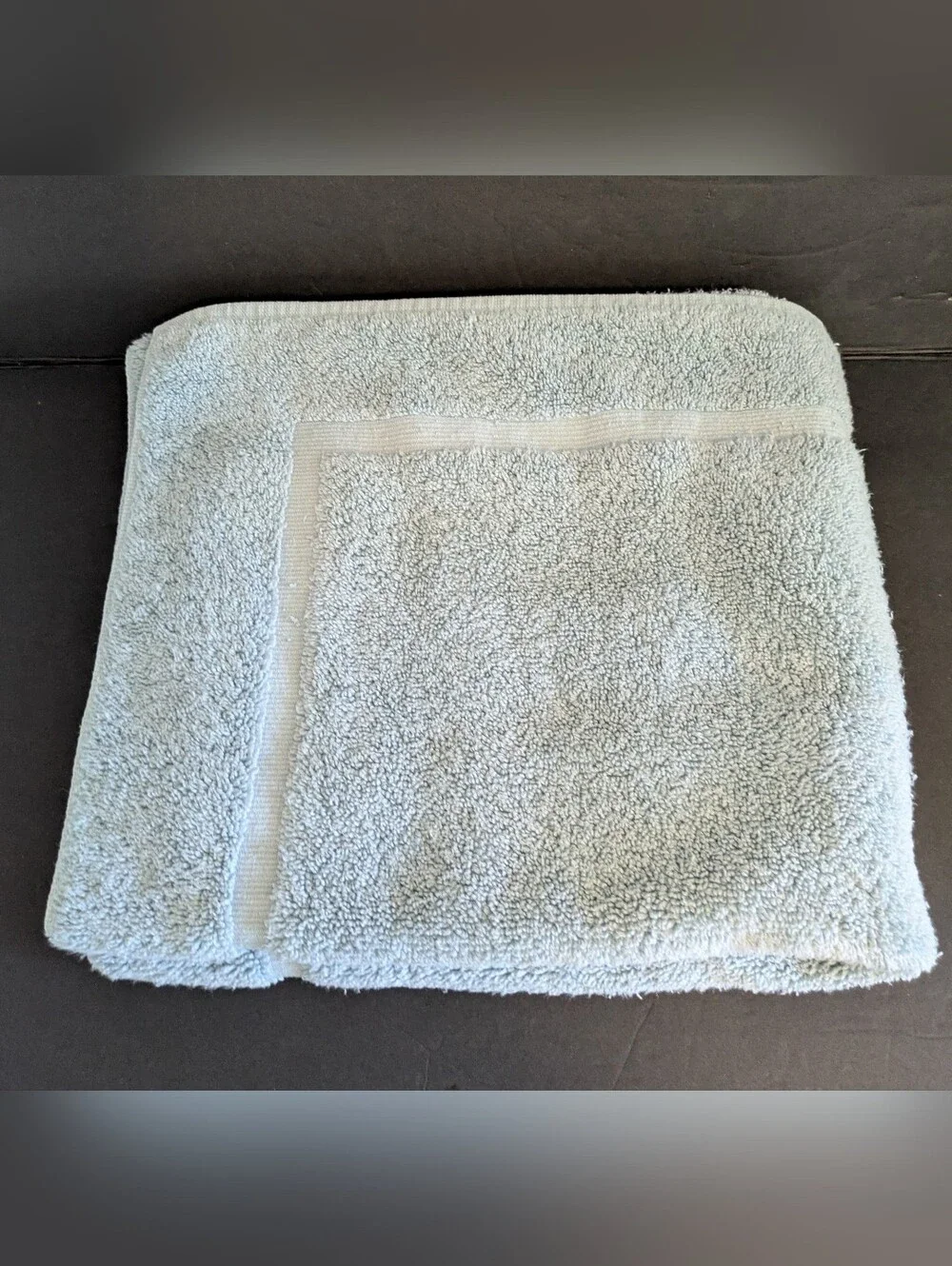 Supima Soft Bathmat and Hand Towel Plush Light Teal Linen and Things